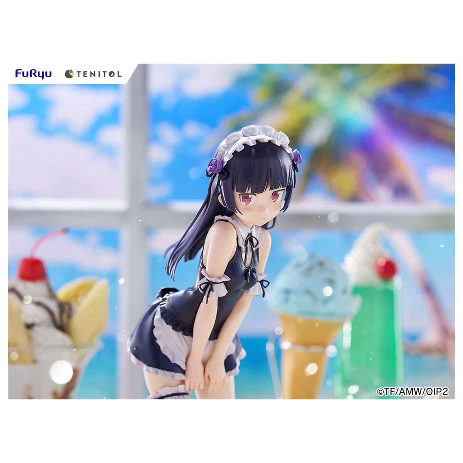 Ore no Imouto ga Konna ni Kawaii Wake ga Nai. Statueta PVC Tenitol Tall Kuroneko swimsuits maid Ver. 27 cm poza produsului