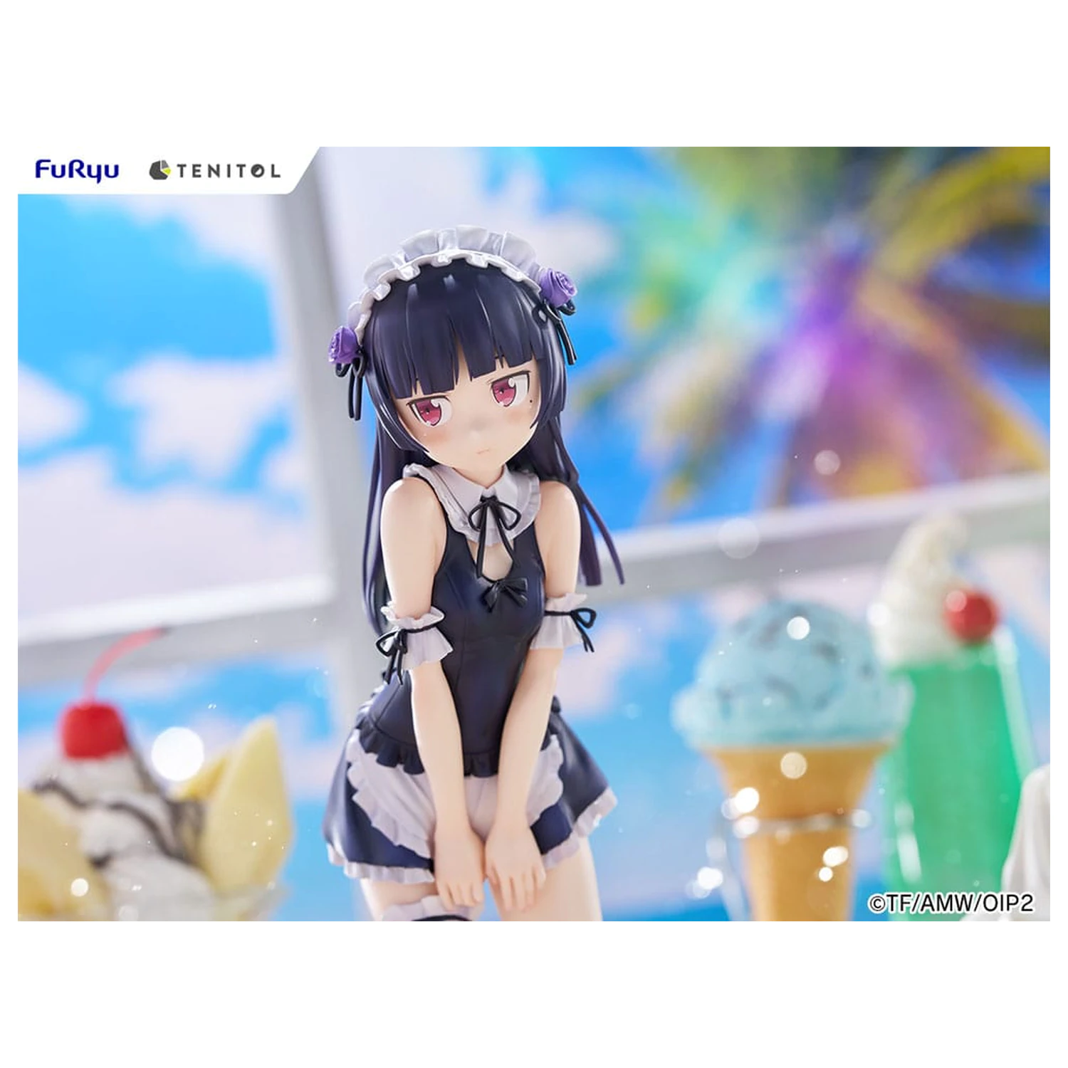 Ore no Imouto ga Konna ni Kawaii Wake ga Nai. Statueta PVC Tenitol Tall Kuroneko swimsuits maid Ver. 27 cm poza produsului