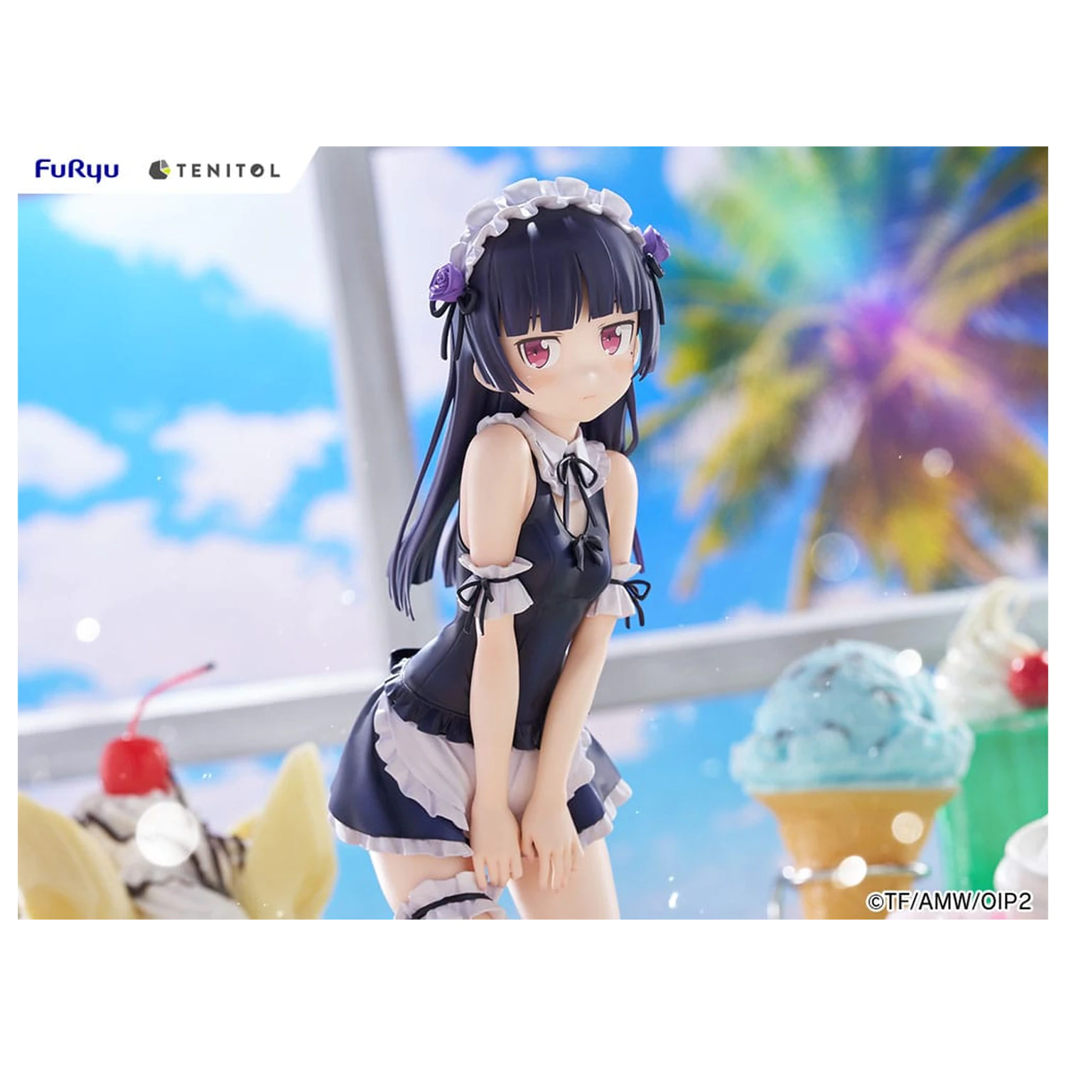 Ore no Imouto ga Konna ni Kawaii Wake ga Nai. Statueta PVC Tenitol Tall Kuroneko swimsuits maid Ver. 27 cm poza produsului