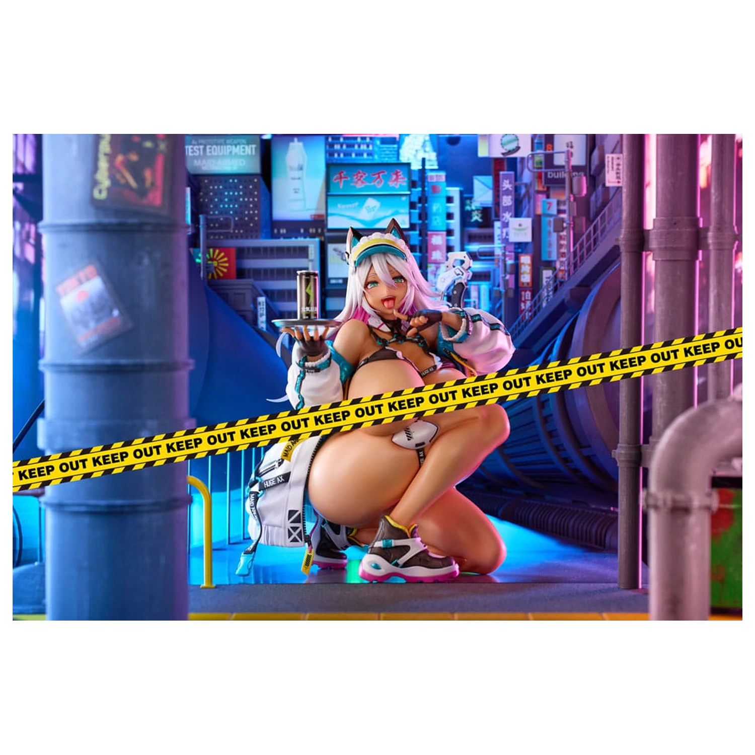 Original Character Statuie 1/4 Meido-Busou: Ax Street ver. Pixel Philia Edition 37 cm poza produsului