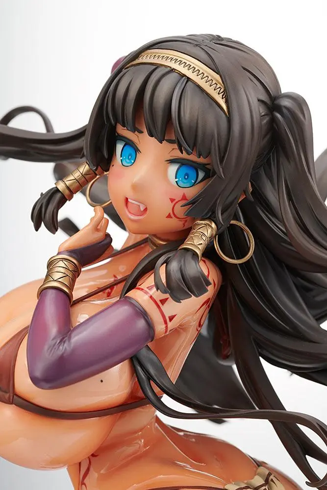 Statuie PVC personaj original 1/5 Dai Kasshoku Jidai Shahana Naana Wet Glossy Skin Ver. 23 cm poza produsului