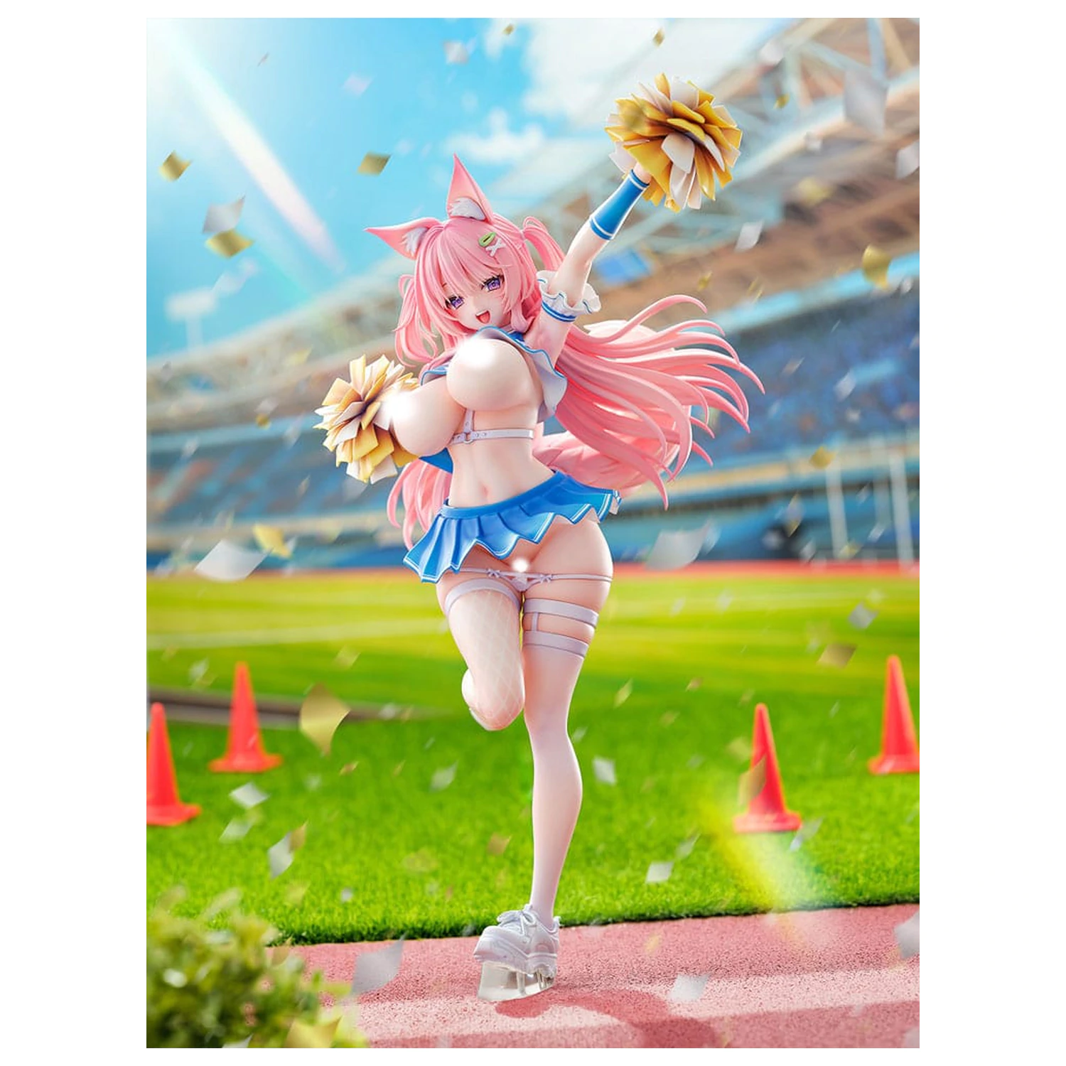 Original Character Statuie 1/5 Kemomimi Cheer Girl illustration by Yatanuki Kei DX Version 35 cm poza produsului