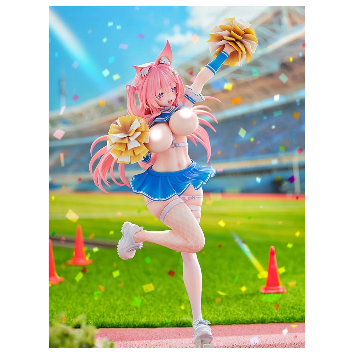 Original Character Statuie 1/5 Kemomimi Cheer Girl illustration by Yatanuki Kei DX Version 35 cm poza produsului