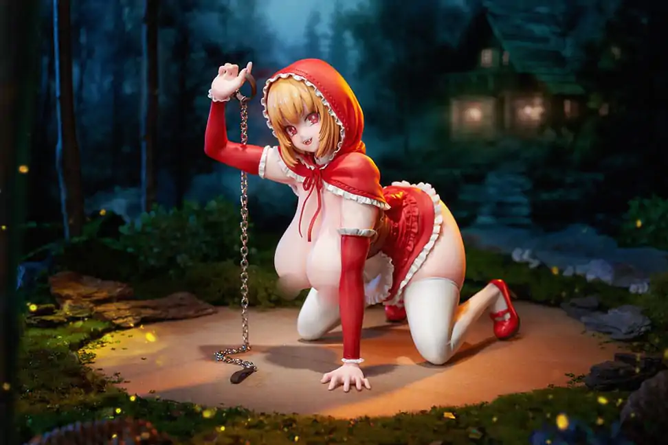Original Character statuie PVC 1/5 Little Red Riding Hood And The Wolf Girl Little Red Riding Hood 21 cm poza produsului