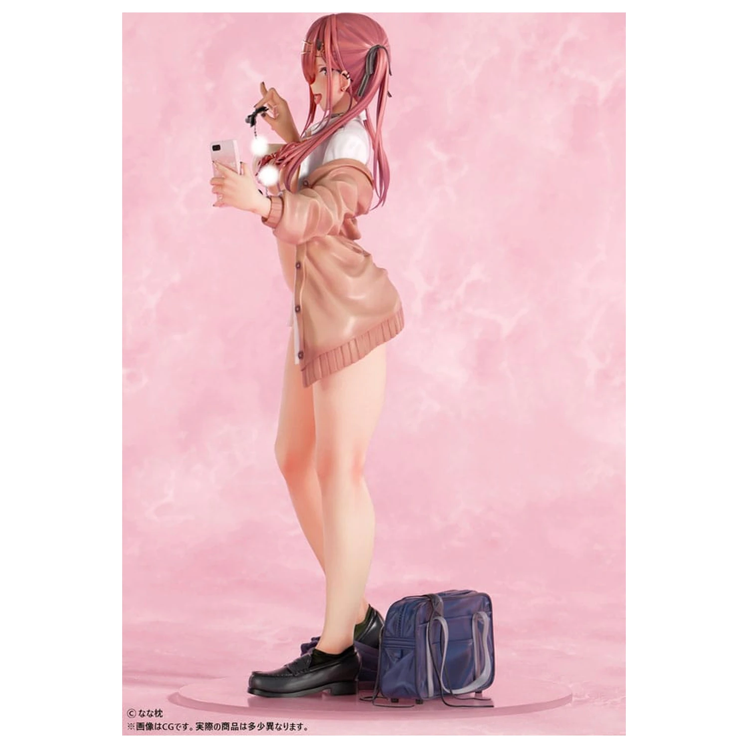 Original Character Statuie 1/5 Red-Haired Gyaru-Chan Bare Face Ver. Ilustrare de Nanamakura 29 cm poza produsului