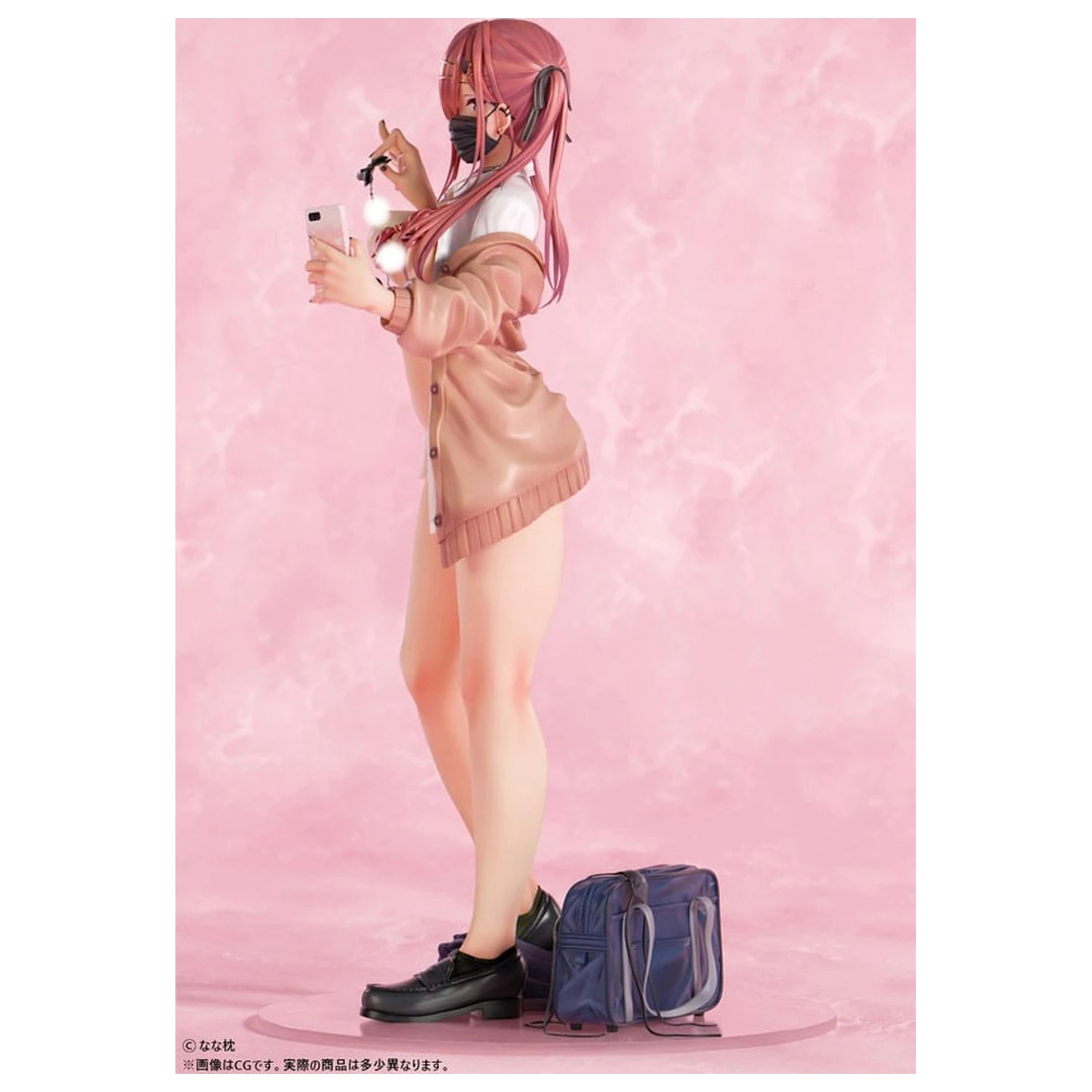 Original Character Statuie 1/5 Red-Haired Gyaru-Chan Mask Ver. Ilustratie de Nanamakura 29 cm poza produsului