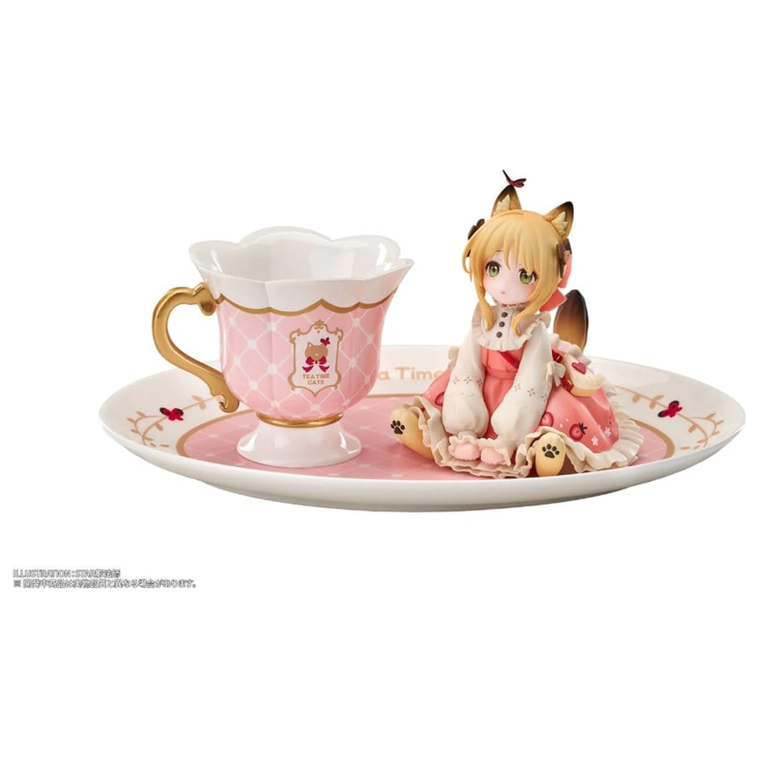 Figurina PVC Original Character DLC Series Tea Time Cats Orange Cat 10 cm poza produsului