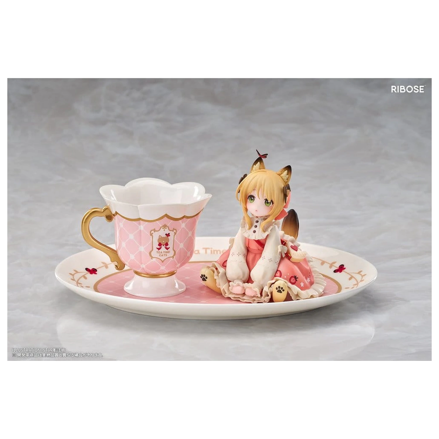 Figurina PVC Original Character DLC Series Tea Time Cats Orange Cat 10 cm poza produsului
