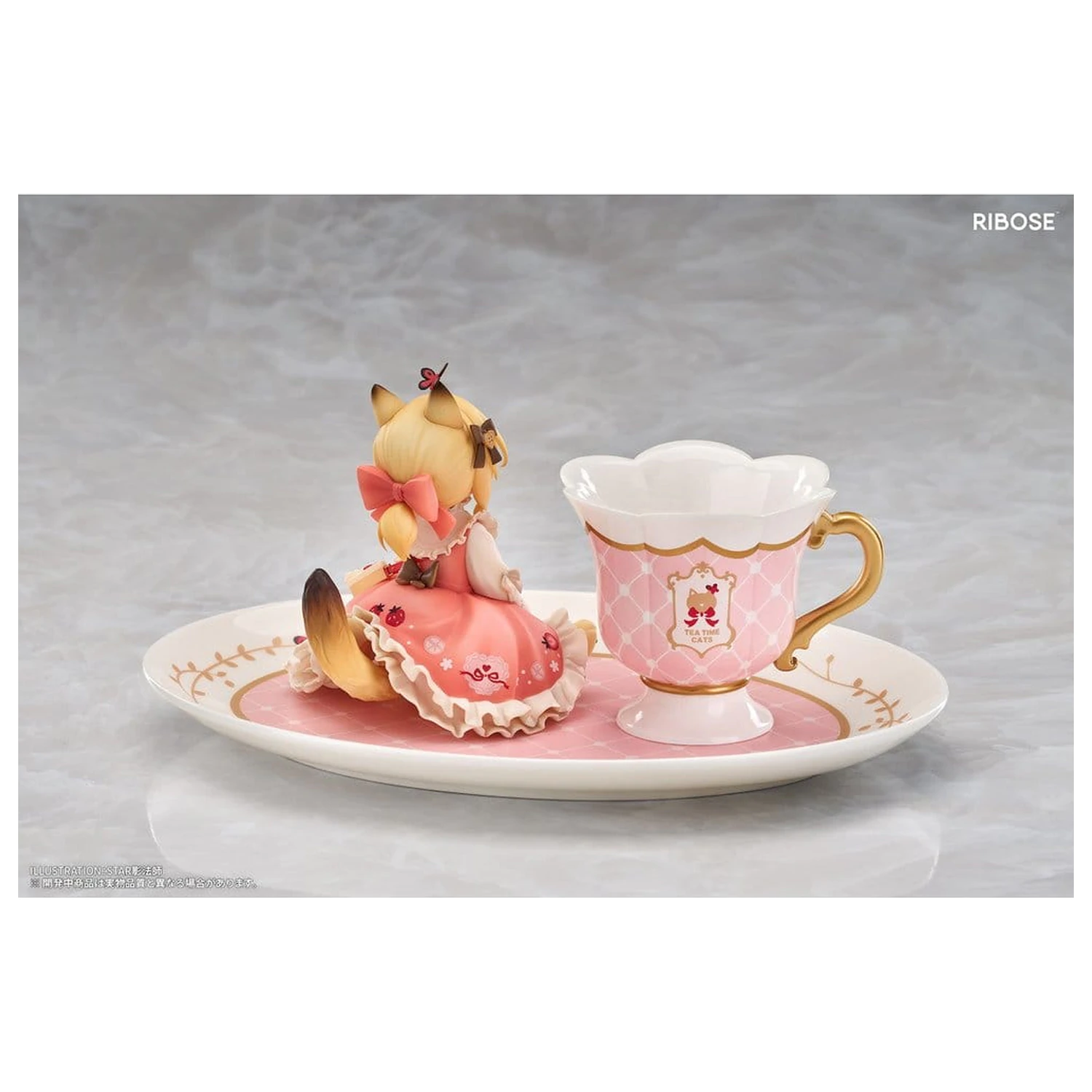 Figurina PVC Original Character DLC Series Tea Time Cats Orange Cat 10 cm poza produsului