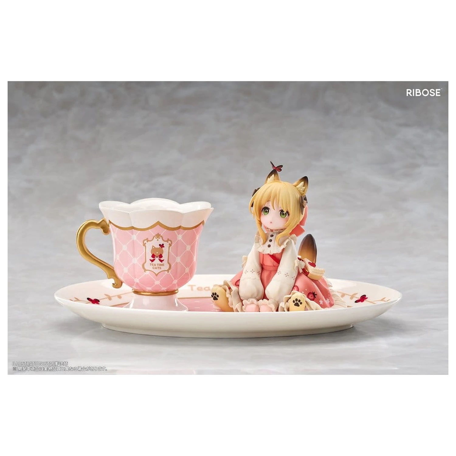 Figurina PVC Original Character DLC Series Tea Time Cats Orange Cat 10 cm poza produsului