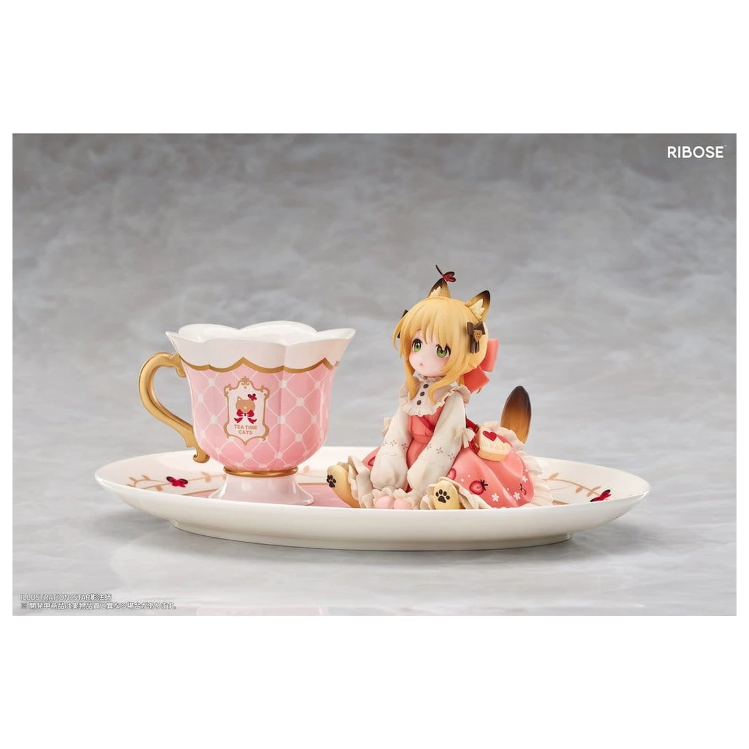 Figurina PVC Original Character DLC Series Tea Time Cats Orange Cat 10 cm poza produsului