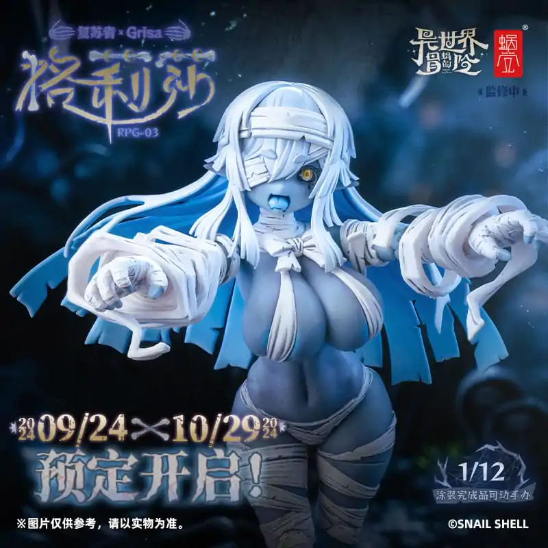 Kit figurină de acțiune personaj original 1/12 RPG-03 Zombie Girl Grisa 15 cm poza produsului