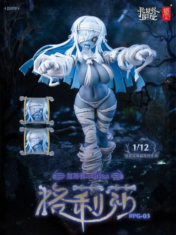Kit figurină de acțiune personaj original 1/12 RPG-03 Zombie Girl Grisa 15 cm poza produsului