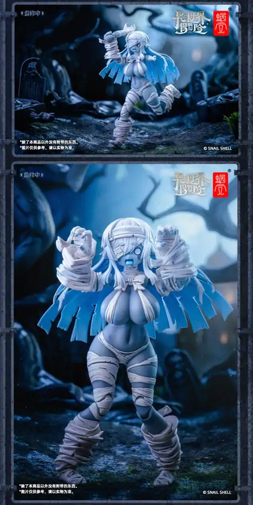 Kit figurină de acțiune personaj original 1/12 RPG-03 Zombie Girl Grisa 15 cm poza produsului
