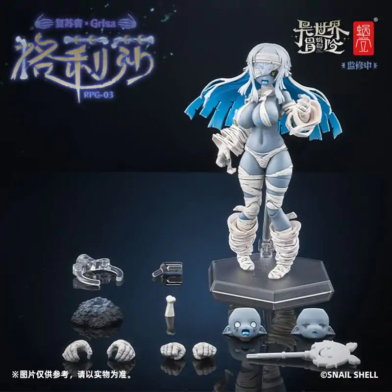 Kit figurină de acțiune personaj original 1/12 RPG-03 Zombie Girl Grisa 15 cm poza produsului