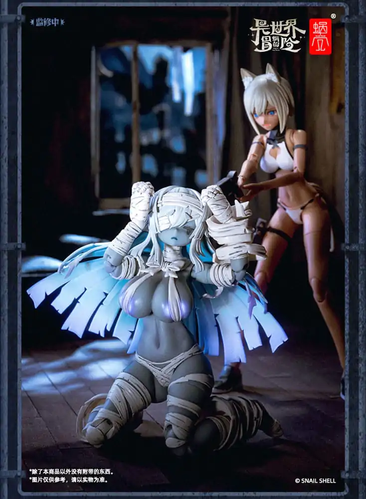 Kit figurină de acțiune personaj original 1/12 RPG-03 Zombie Girl Grisa 15 cm poza produsului