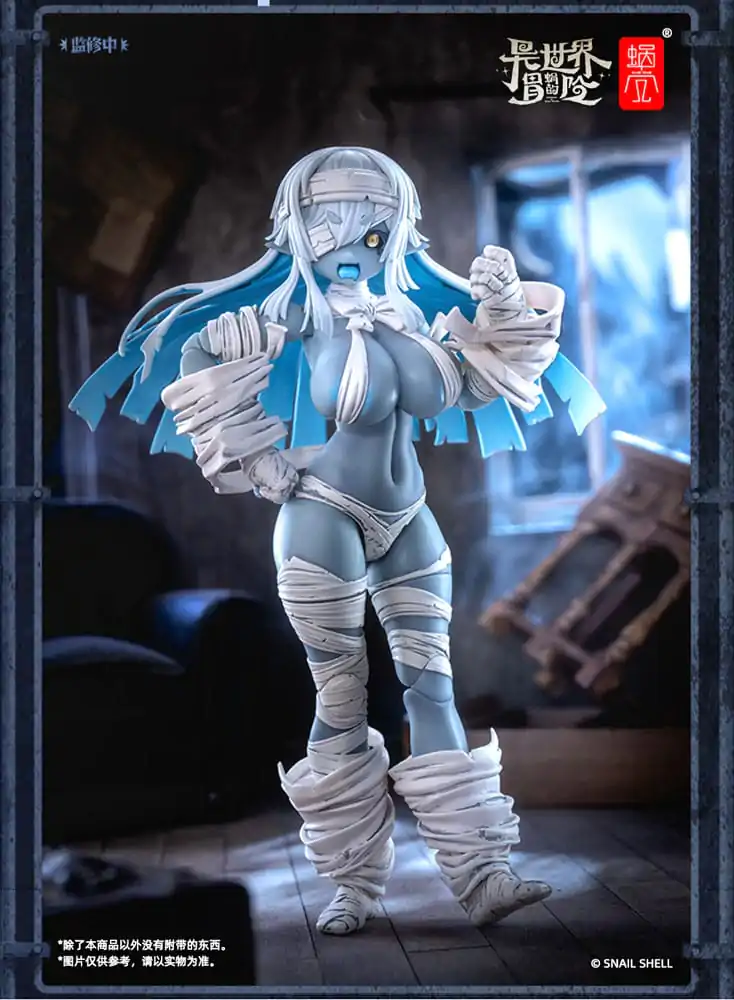 Kit figurină de acțiune personaj original 1/12 RPG-03 Zombie Girl Grisa 15 cm poza produsului