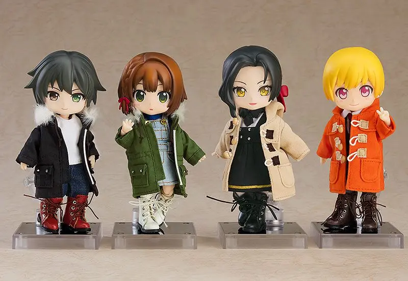 Piese Originale pentru Personaje pentru Figurine Nendoroid Doll Set Haine Călduroase: Cizme & Palton Modificat (Negru) poza produsului