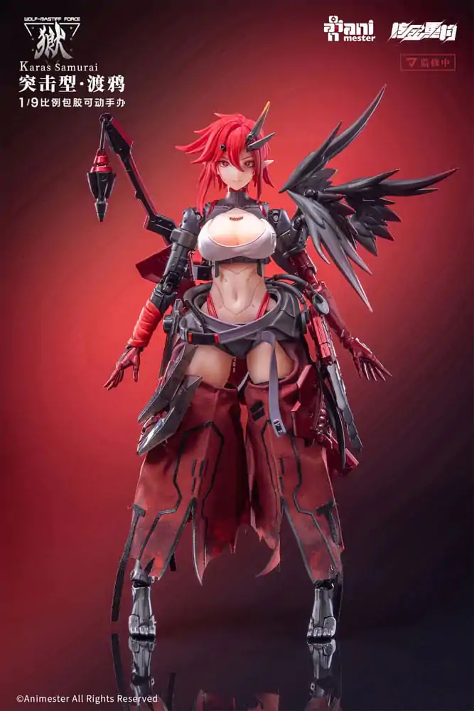Original Character Seamless Action Figure 1/9 Wolf-Mastiff Force Karas Samurai 20 cm poza produsului