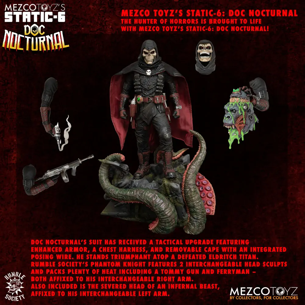 Figurină PVC Original Character Static-6 1/6 Rumble Society - Doc Nocturnal 38 cm poza produsului