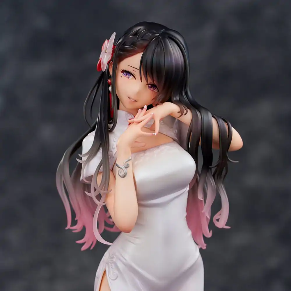 Statuie PVC Ilustrație Originală Mai Okuma illustration Healing-type white chinese dress lady 26 cm poza produsului