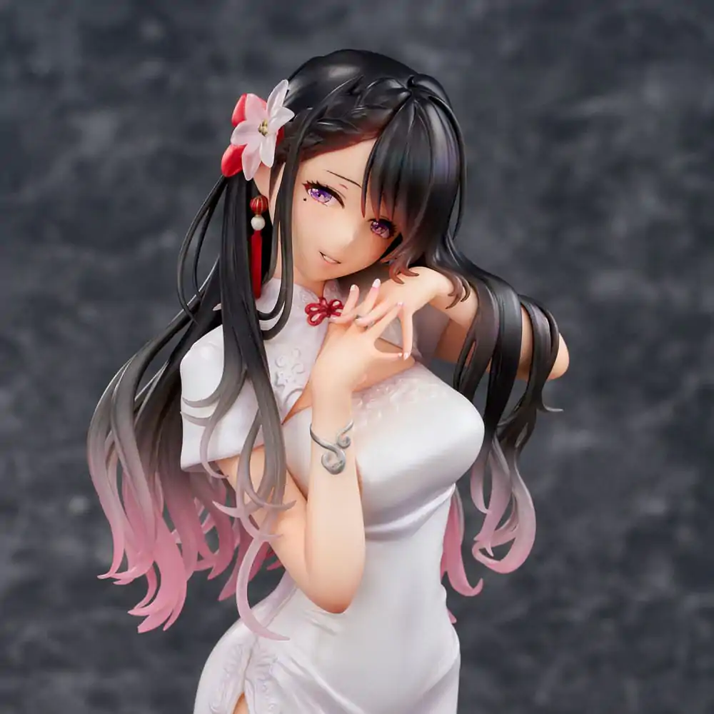 Statuie PVC Ilustrație Originală Mai Okuma illustration Healing-type white chinese dress lady 26 cm poza produsului