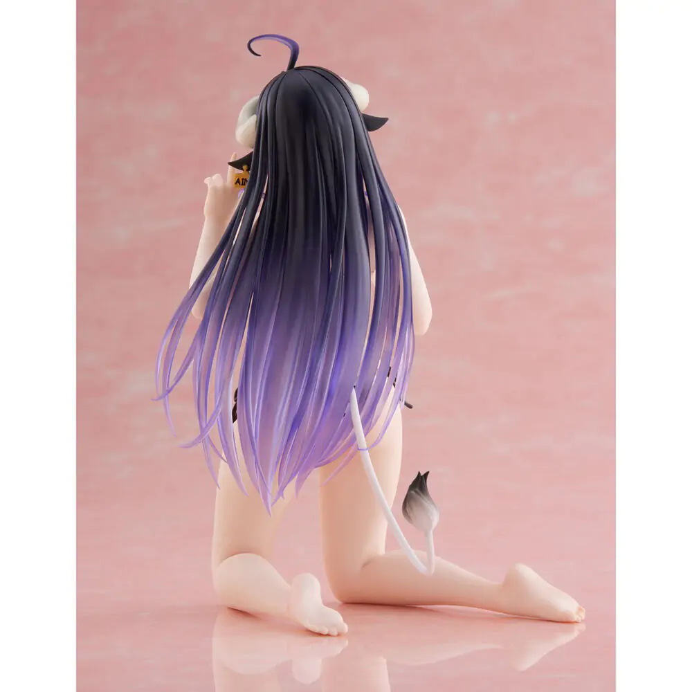 Overlord Albedo Costum de baie cu imprimeu de vacă Figurina de birou drăguță 13cm poza produsului