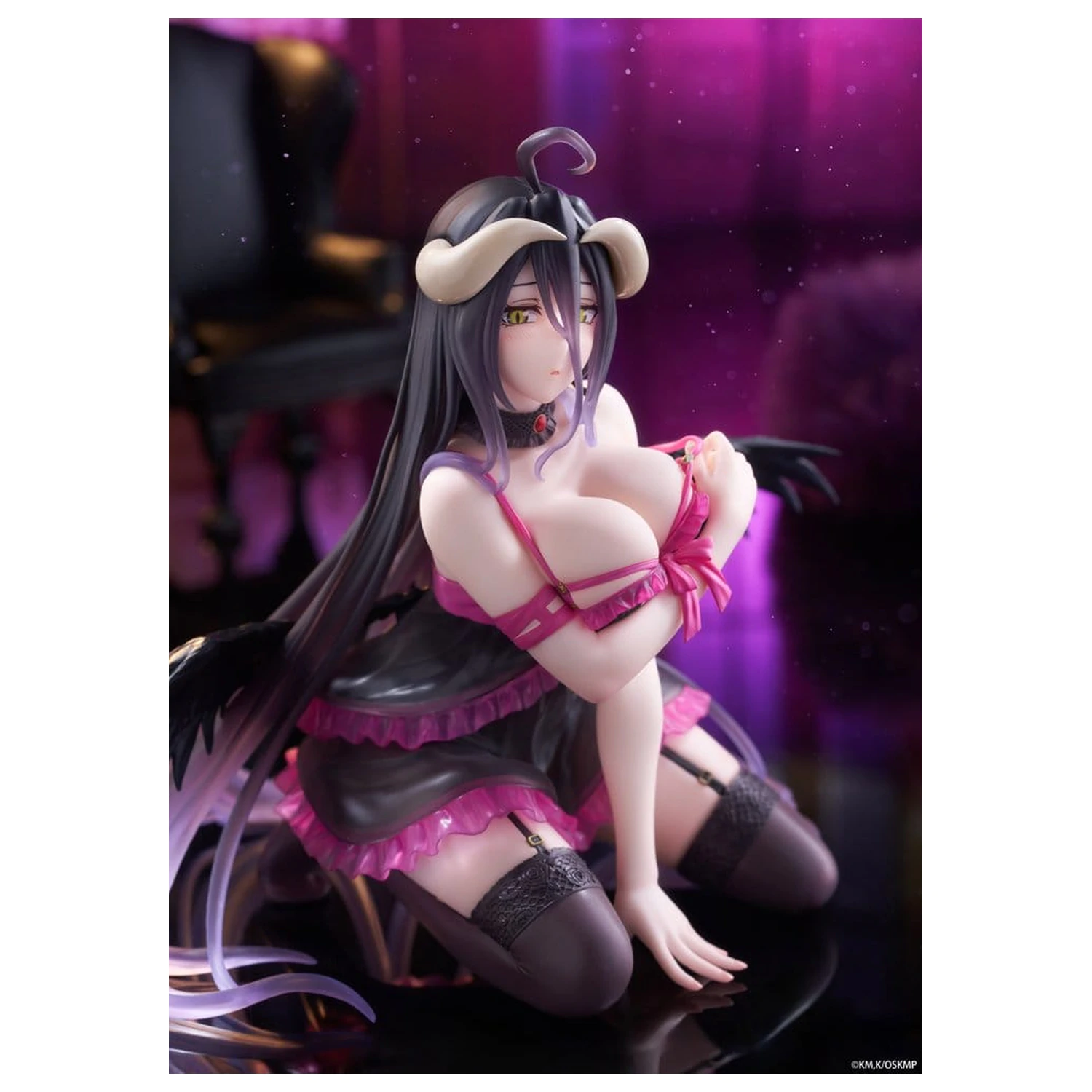 Overlord Figura de birou drăguță din PVC Albedo (versiunea în neglijeu) 13 cm poza produsului