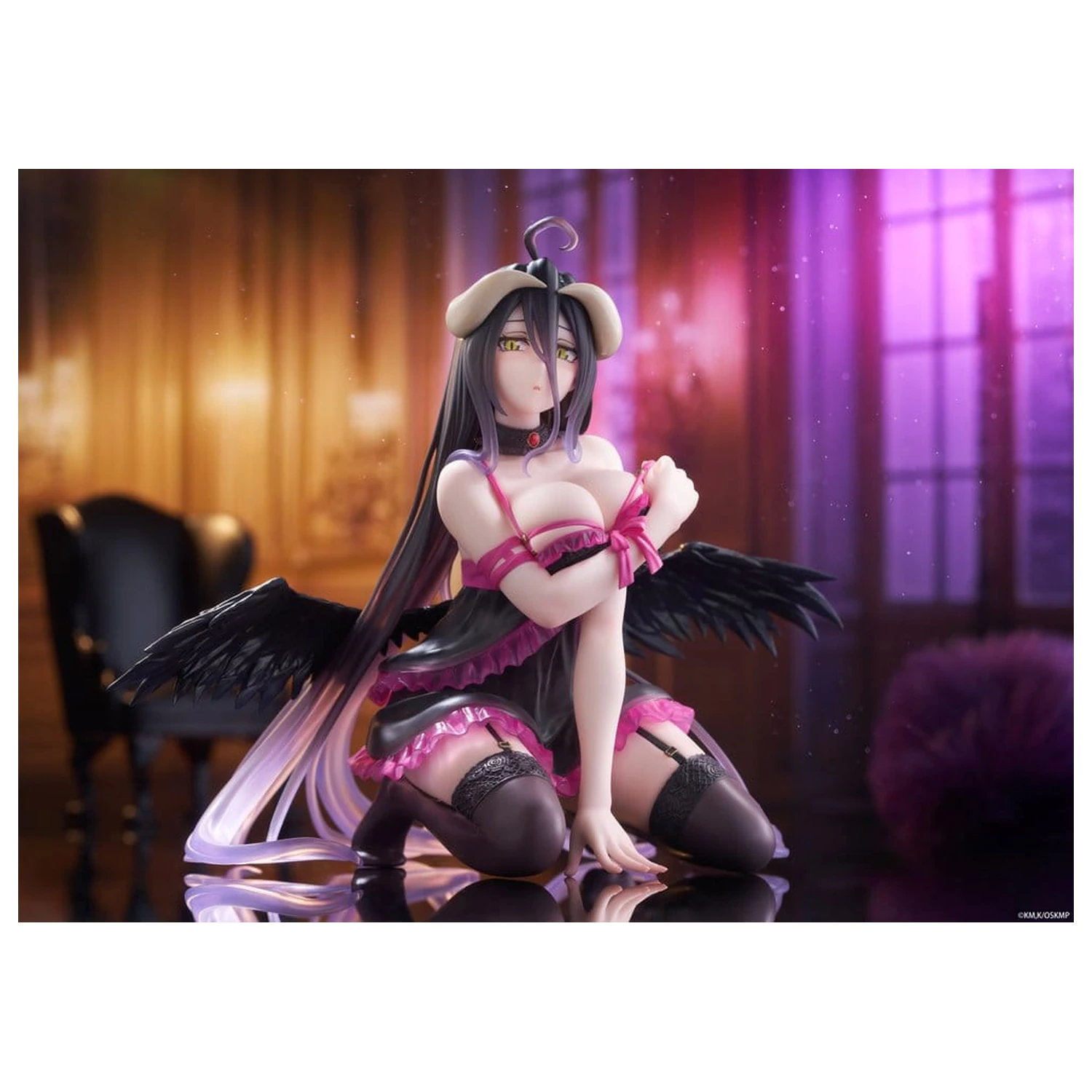 Overlord Figura de birou drăguță din PVC Albedo (versiunea în neglijeu) 13 cm poza produsului