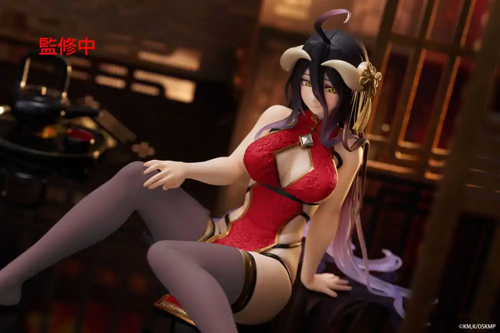 Statuie PVC Desktop Figurina Drăguță Albedo Chinese Dress Ver. Renewal 13 cm poza produsului