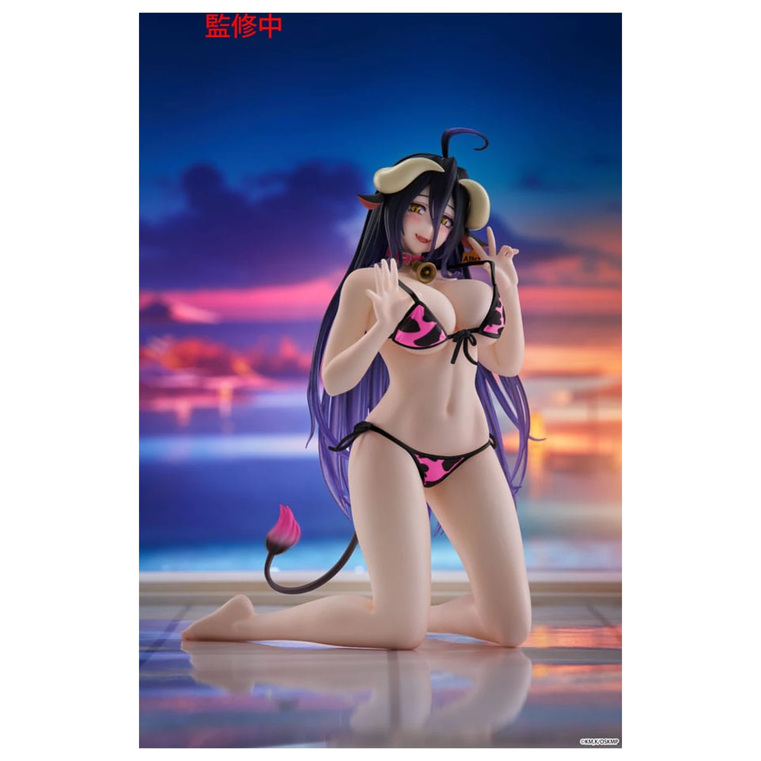 Overlord Statuie PVC Figurina de birou draguta Albedo Cow-Print Swimsuit Ver. Renewal 13 cm poza produsului
