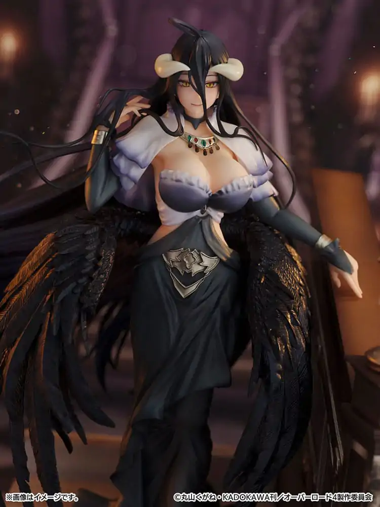 Overlord SHIBUYA SCRAMBLE FIGURINĂ Statuie PVC 1/7 Albedo Jet Black Rochie Ver. 28 cm poza produsului