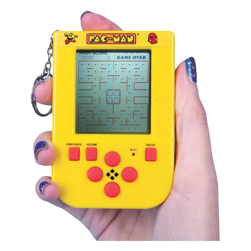 Breloc mini consolă retro portabilă joc video Pac-Man poza produsului