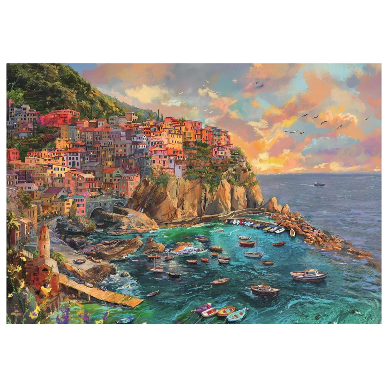 Painted Manarola puzzle 2000 piese poza produsului
