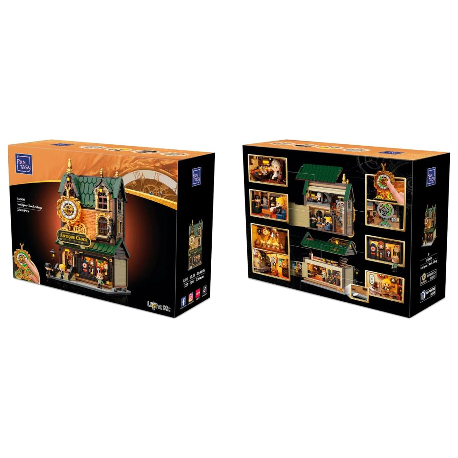 PANTASY Antique Clock Shop Building block 2768 piese poza produsului