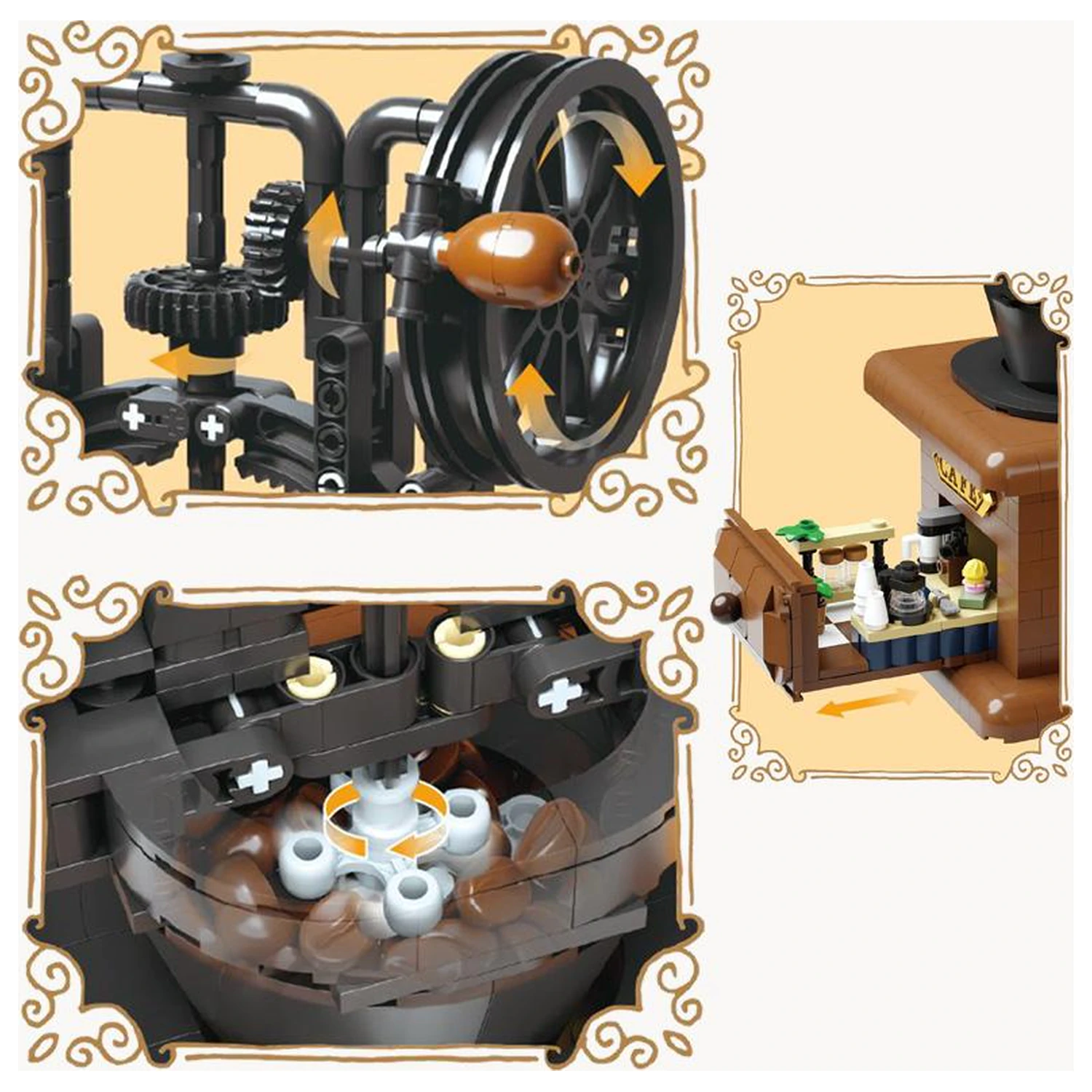 PANTASY Coffee Grinder Set de constructie 446 piese poza produsului
