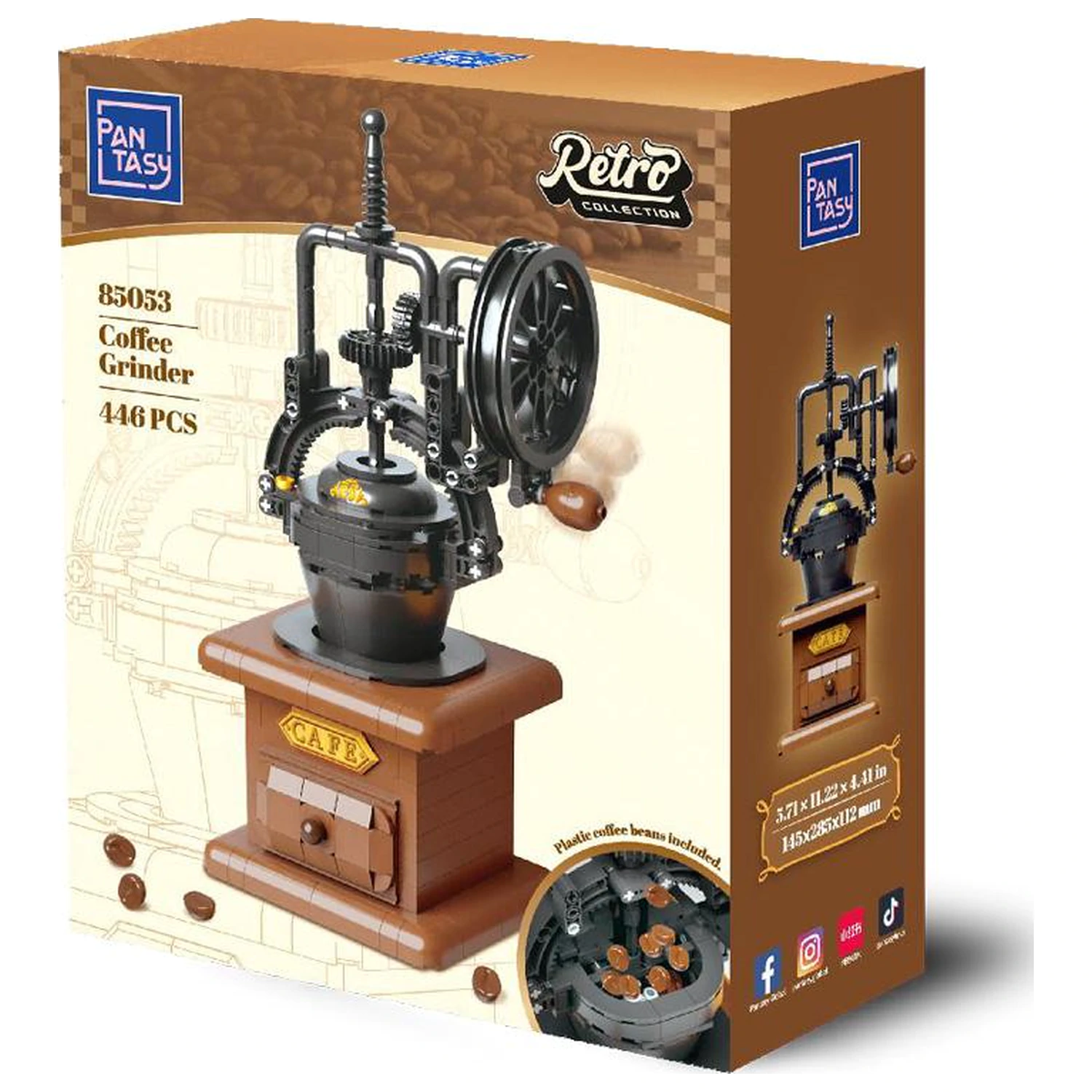 PANTASY Coffee Grinder Set de constructie 446 piese poza produsului