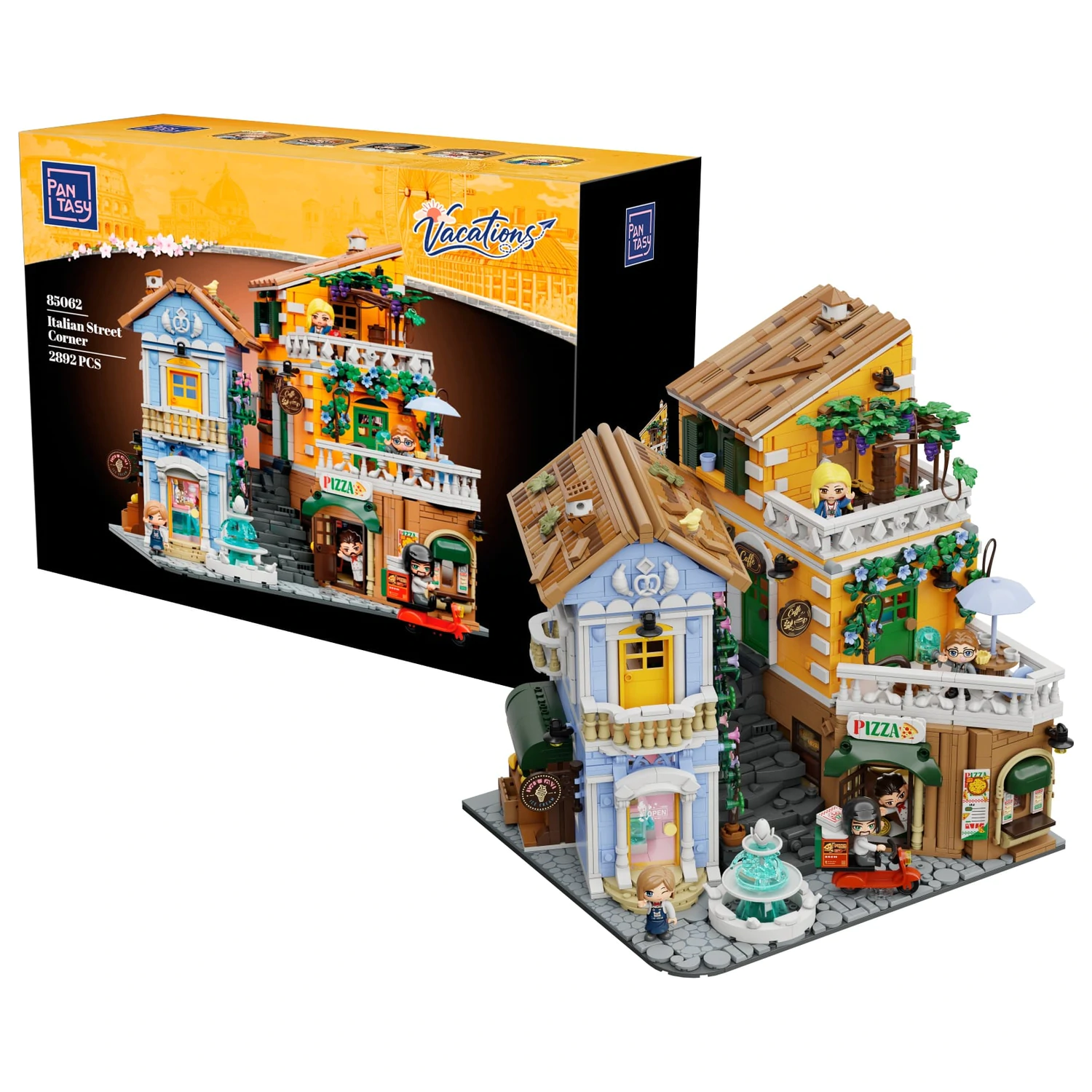 PANTASY Italian Street Corner Building Block 2892 piese poza produsului