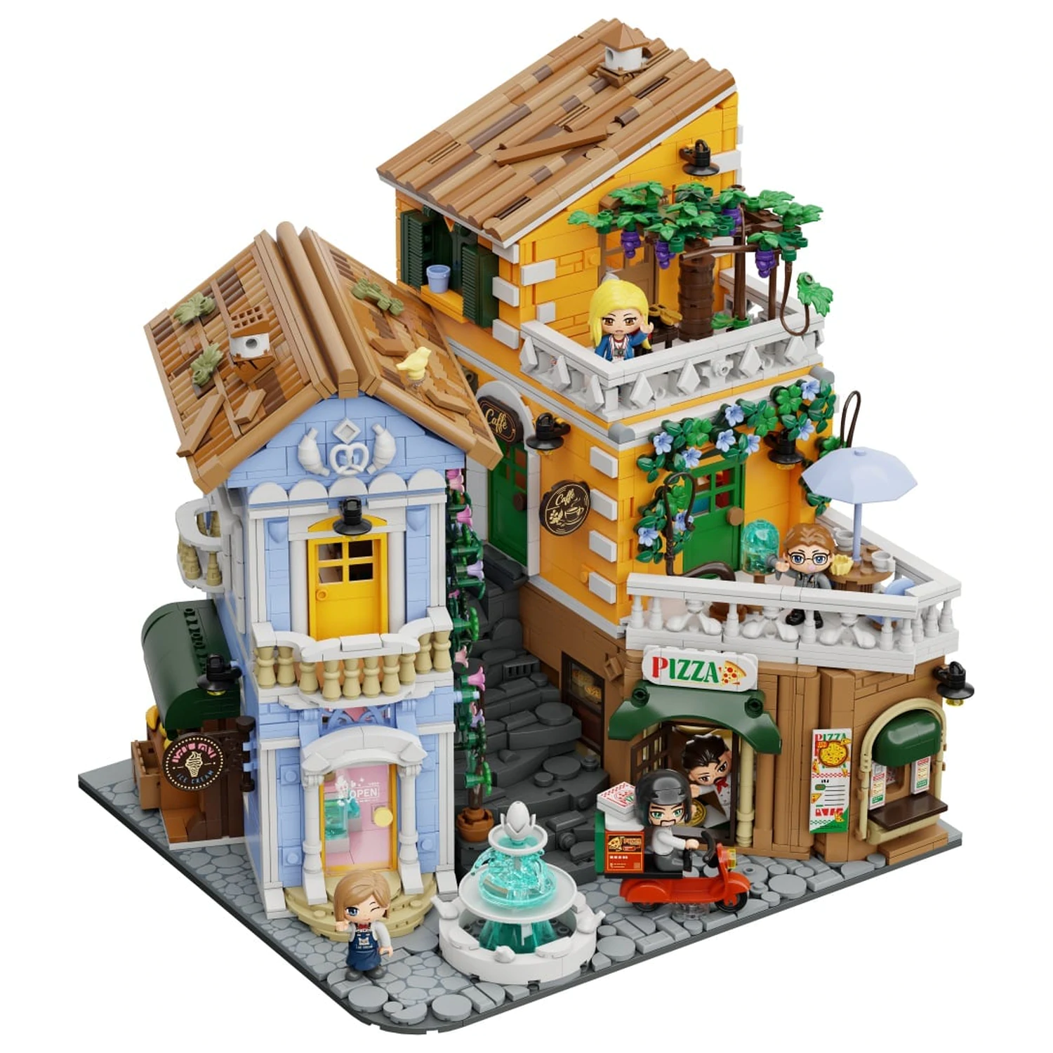 PANTASY Italian Street Corner Building Block 2892 piese poza produsului