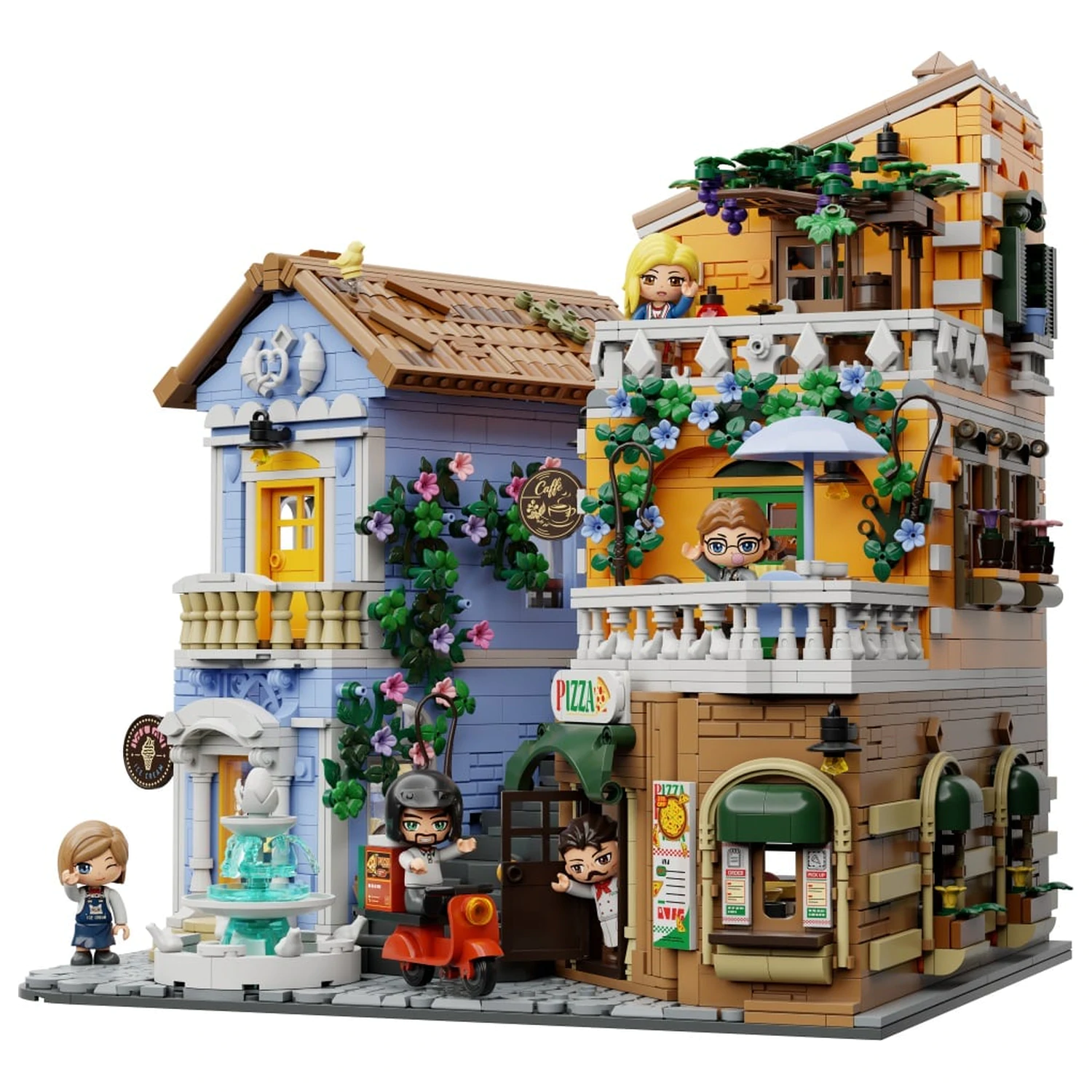 PANTASY Italian Street Corner Building Block 2892 piese poza produsului