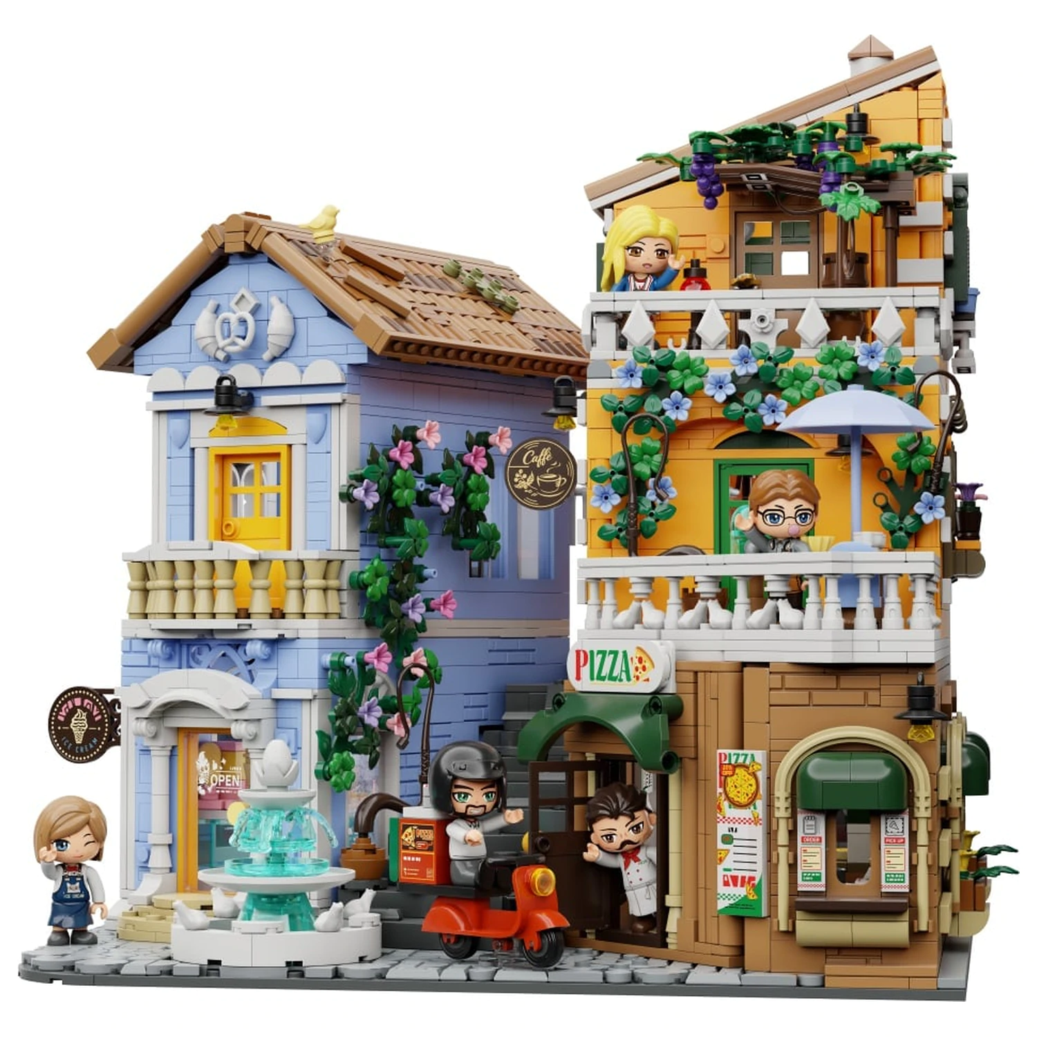 PANTASY Italian Street Corner Building Block 2892 piese poza produsului