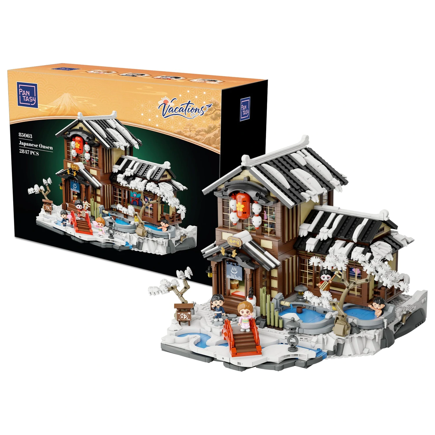 PANTASY Japanese Onsen Building block 2847 piese poza produsului