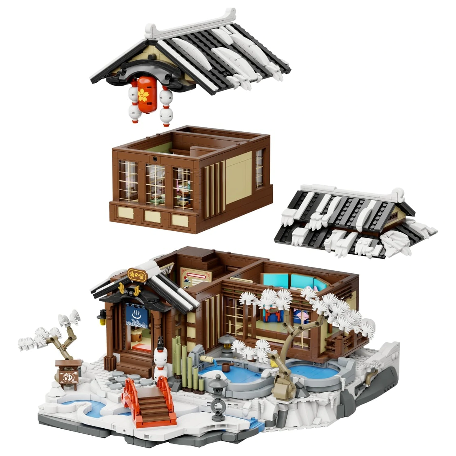 PANTASY Japanese Onsen Building block 2847 piese poza produsului