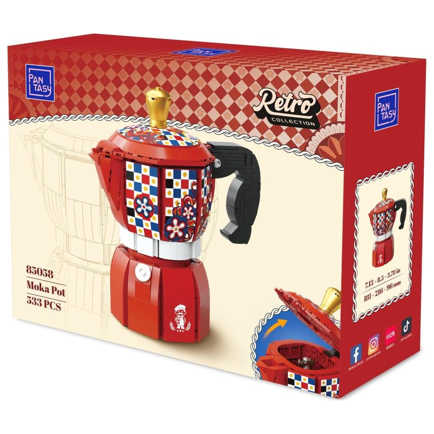 Pantasy Moka Pot Joc de constructie 533 piese poza produsului