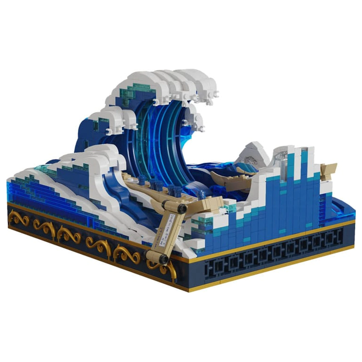 Pantasy Original Set Constructie The Great Wave Of Kanagawa poza produsului