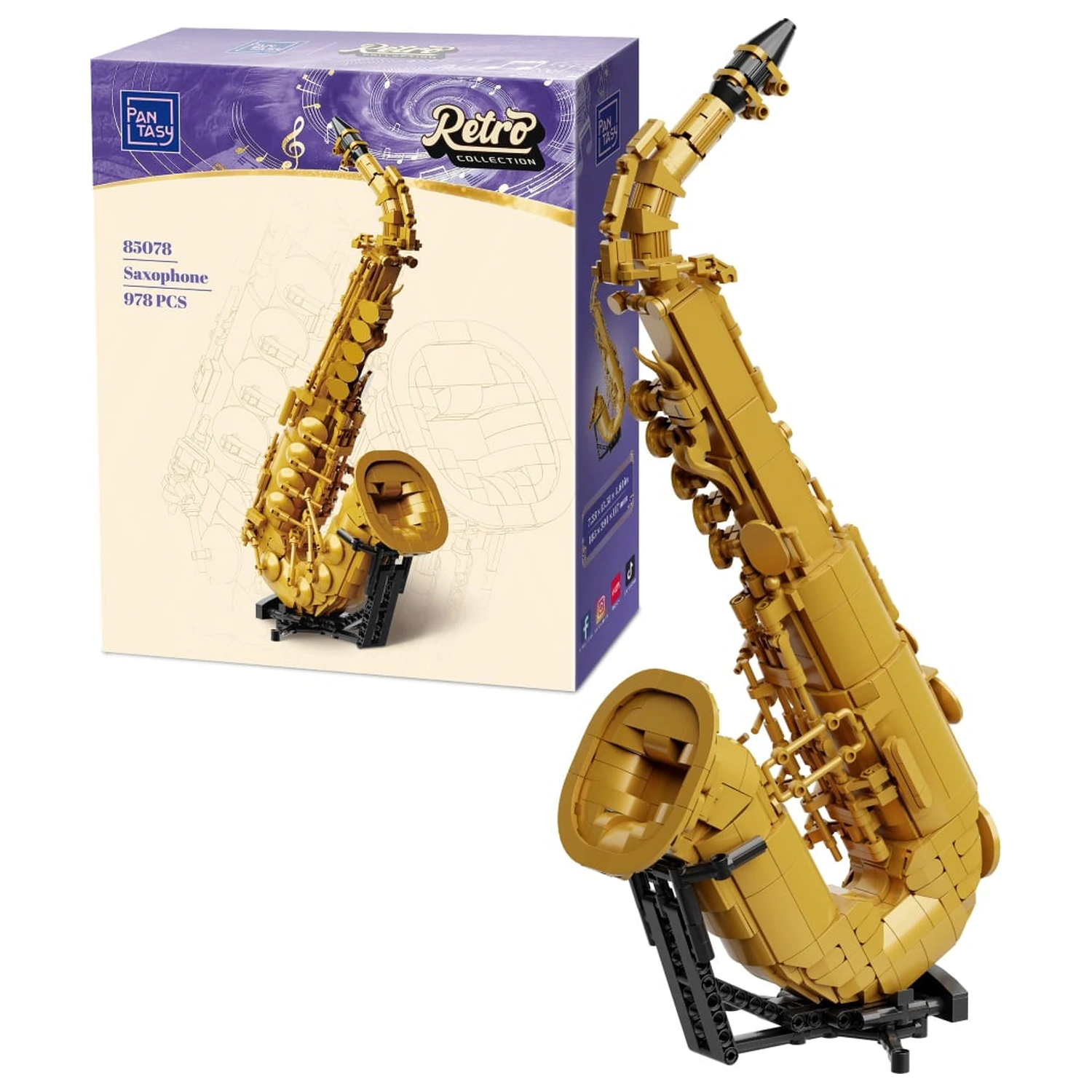 PANTASY Saxophone Blocuri de construit 978 piese poza produsului