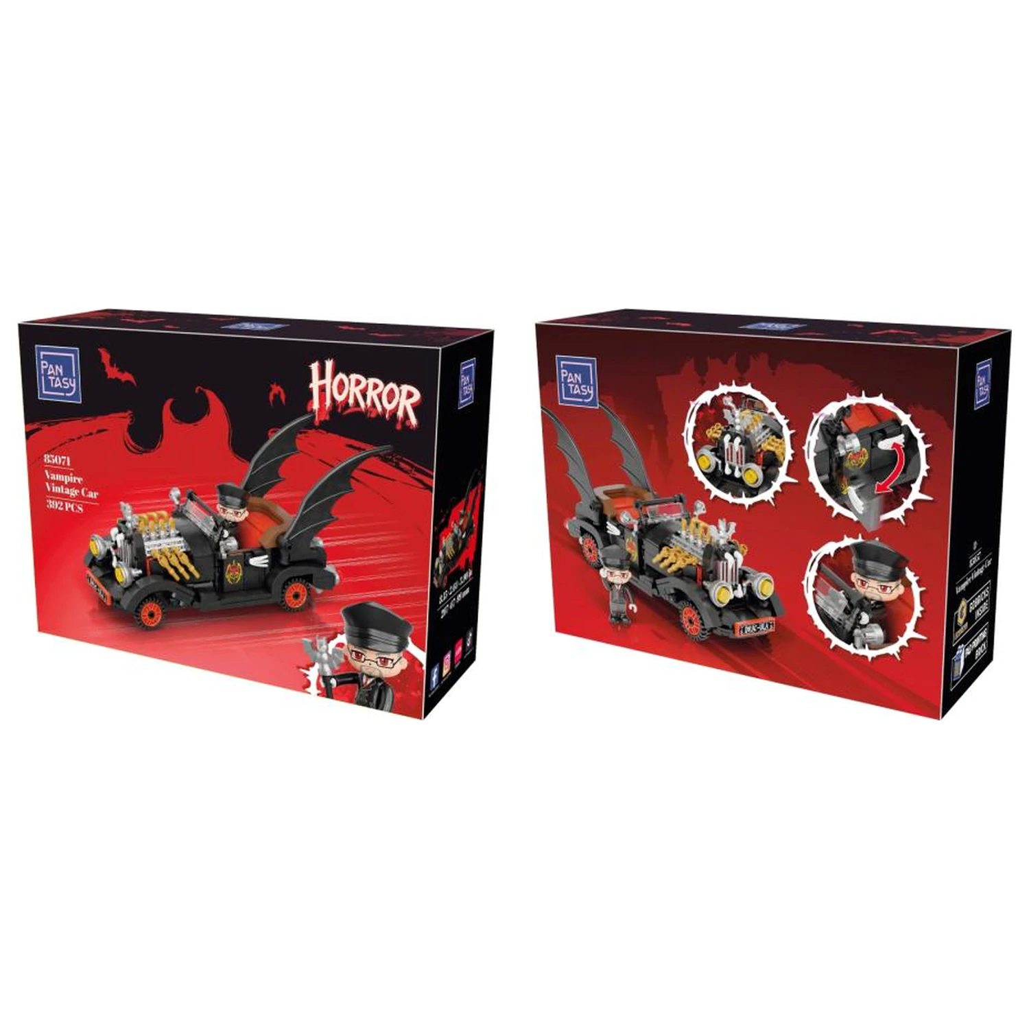 Set de constructie PANTASY Vampire Vintage Car 392 piese poza produsului