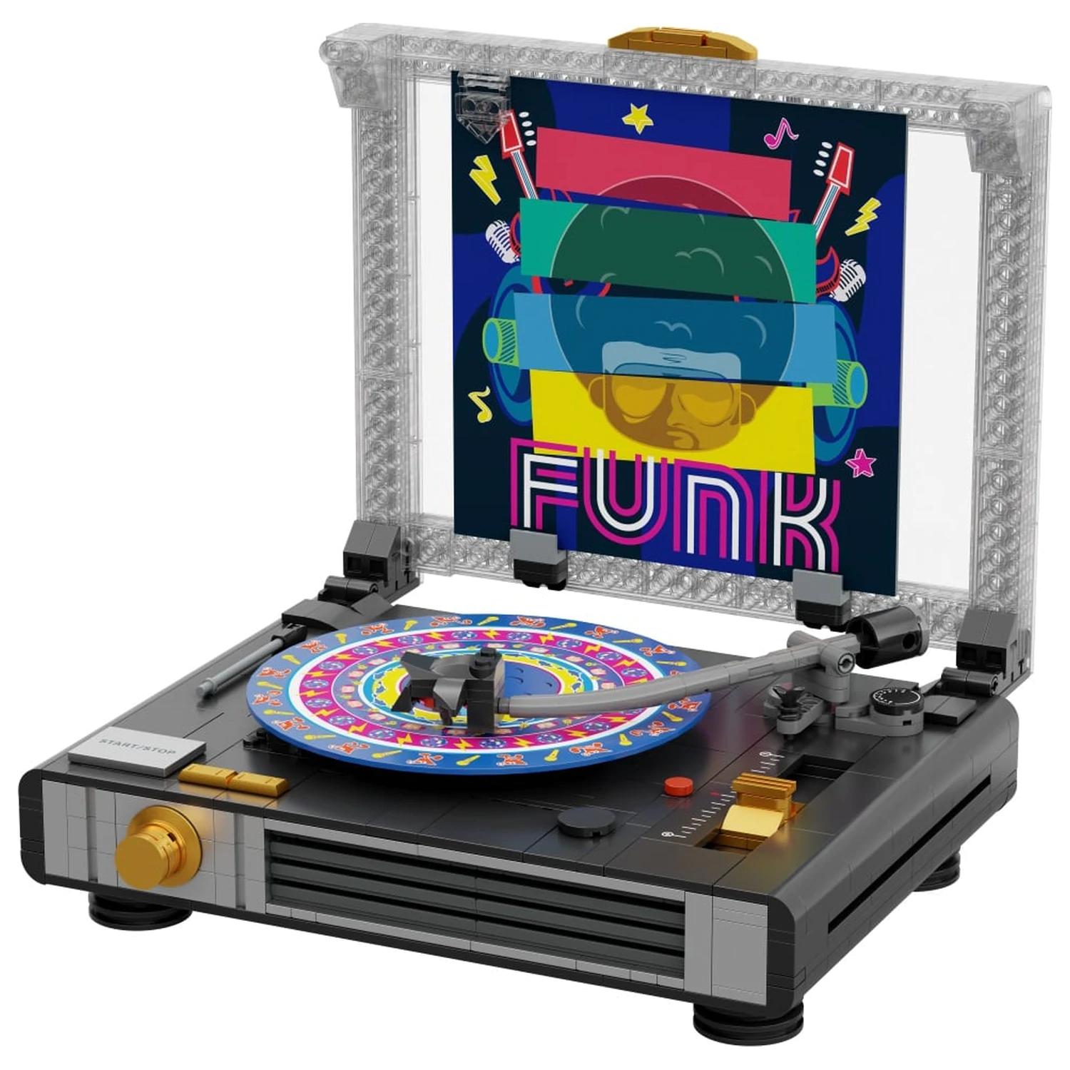PANTASY Vinyl Turntable Building Block 607 piese poza produsului