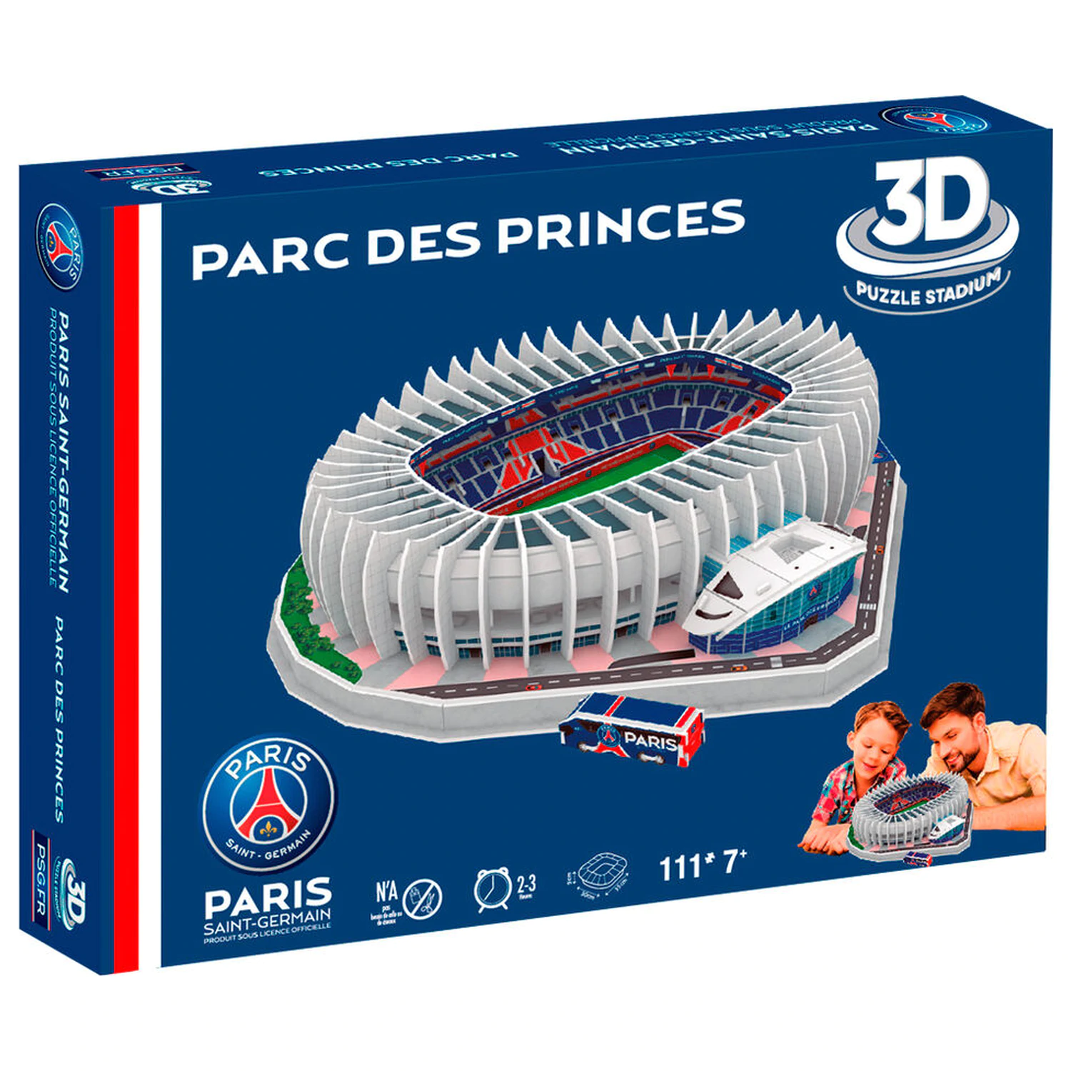Paris Saint-Germain Princes Park Stadium puzzle 3D 111 piese poza produsului