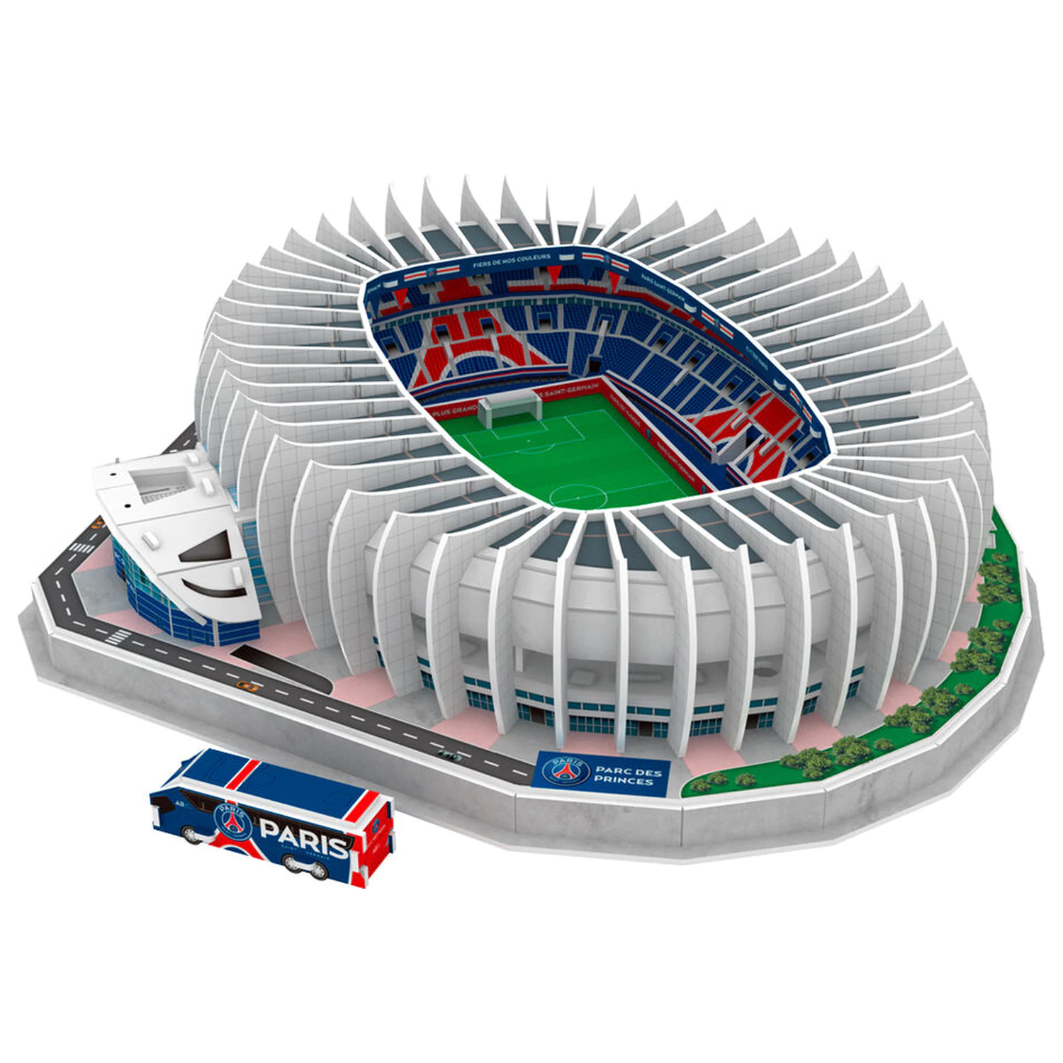 Paris Saint-Germain Princes Park Stadium puzzle 3D 111 piese poza produsului